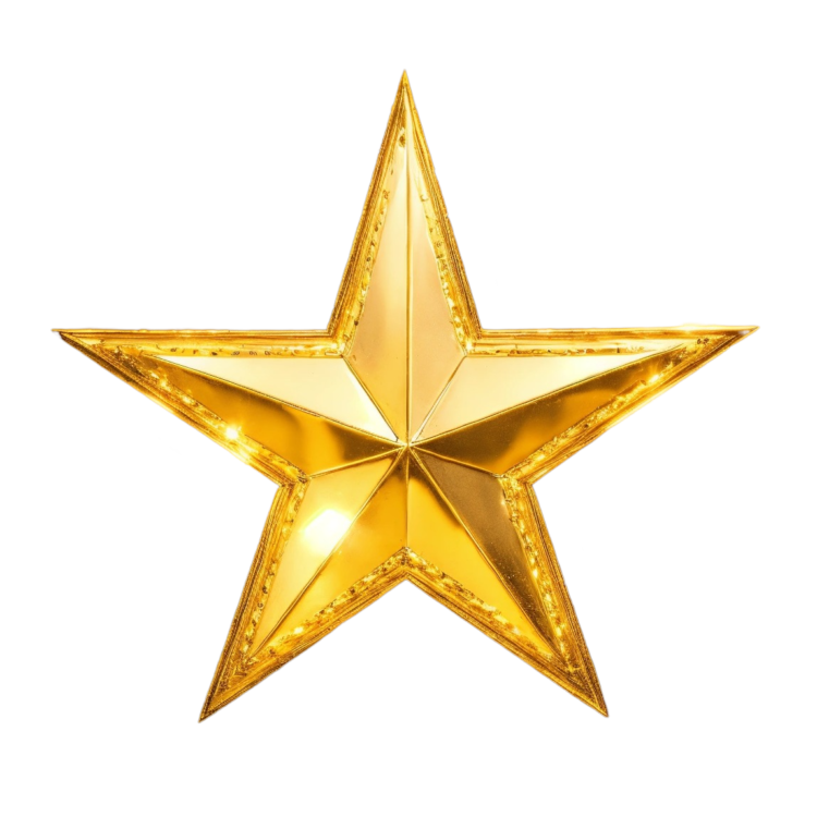 golden star png image