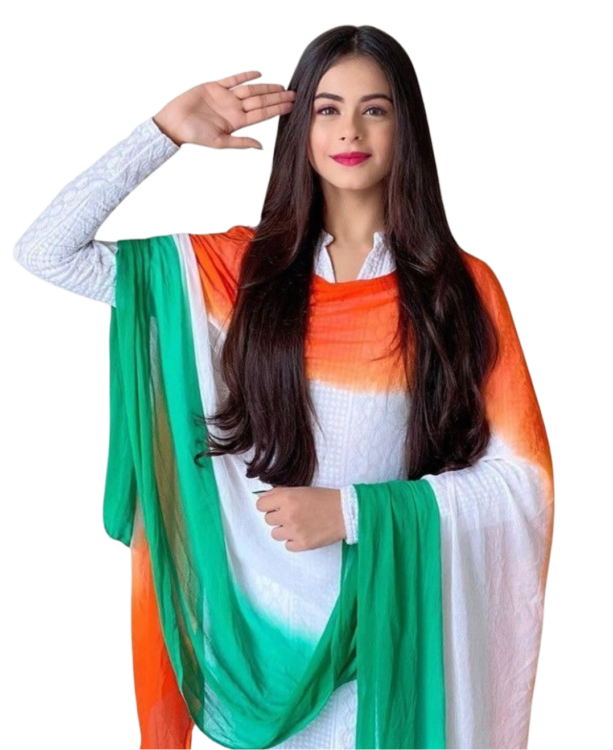 indian flag dress girl png photo