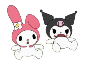 kuromi and my melody png photo