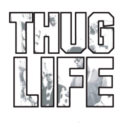 thug life png text image