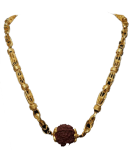 Gold Rudraksha Mala Png Image HD