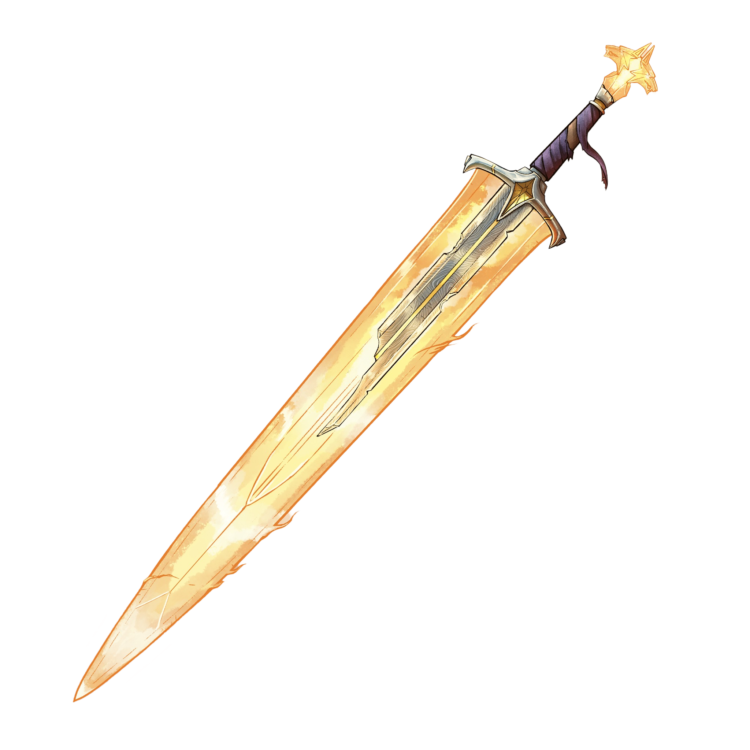 Golden Sword Png Image