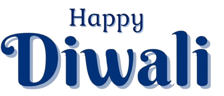 Happy Diwali Png Text Blue Image