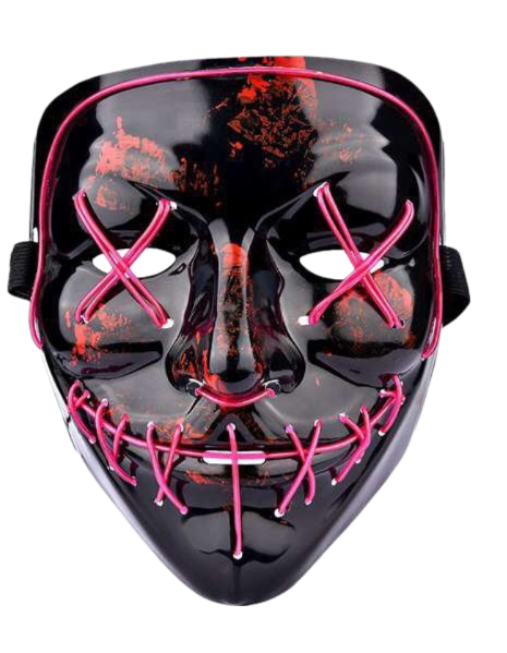 Neon Hacker Mask Png Image