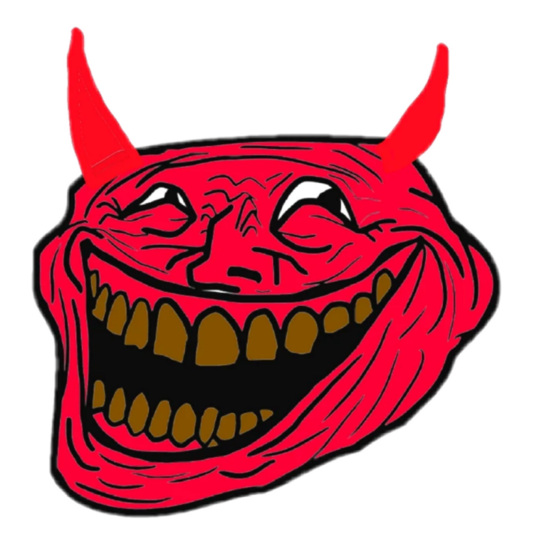 Scary Red Troll Face Png Image Free