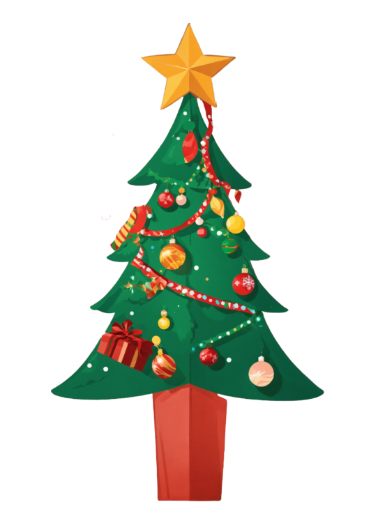 Cartoon Christmas Tree Png Transparent Image