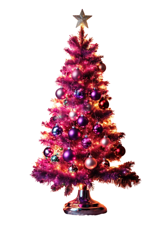 Pink Christmas Tree Png Picture