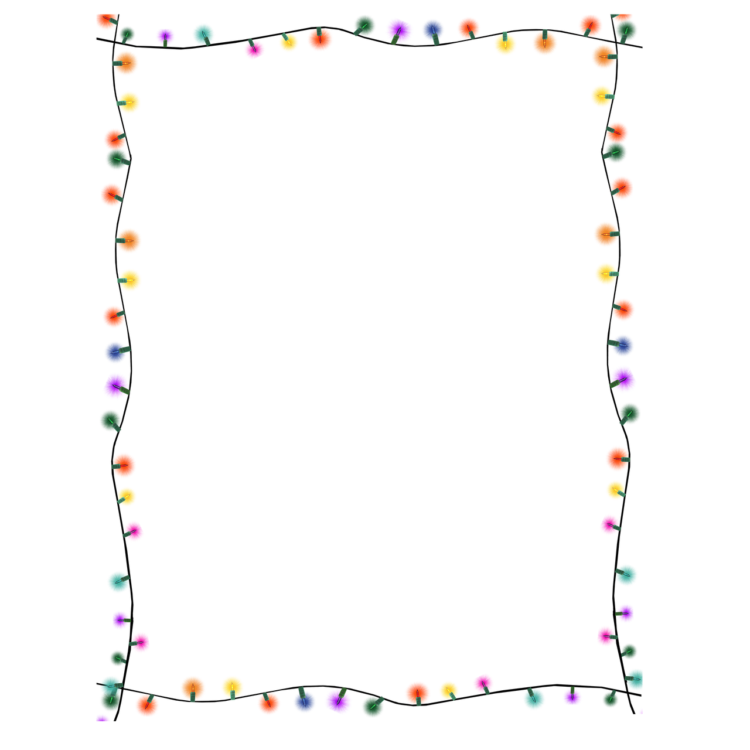 Christmas Lights Frame Png - free transparent PNG image, no background, HD download