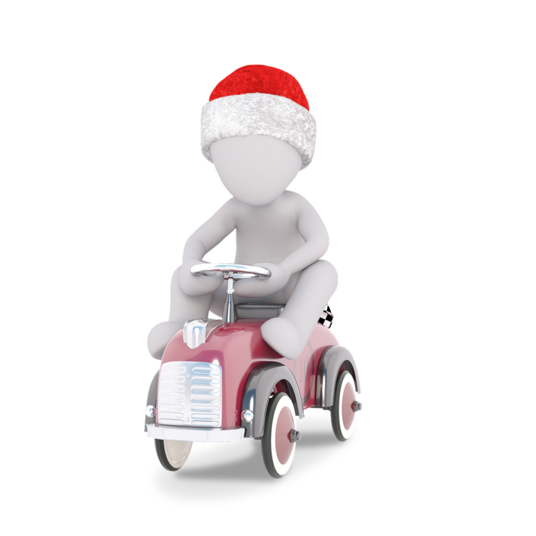 Santa Claus With Car - free transparent PNG image, no background, HD download